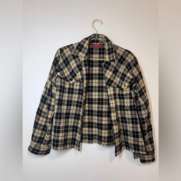 White Stag Checkered Plaid Shirt Jacket - Picture 2 of 12